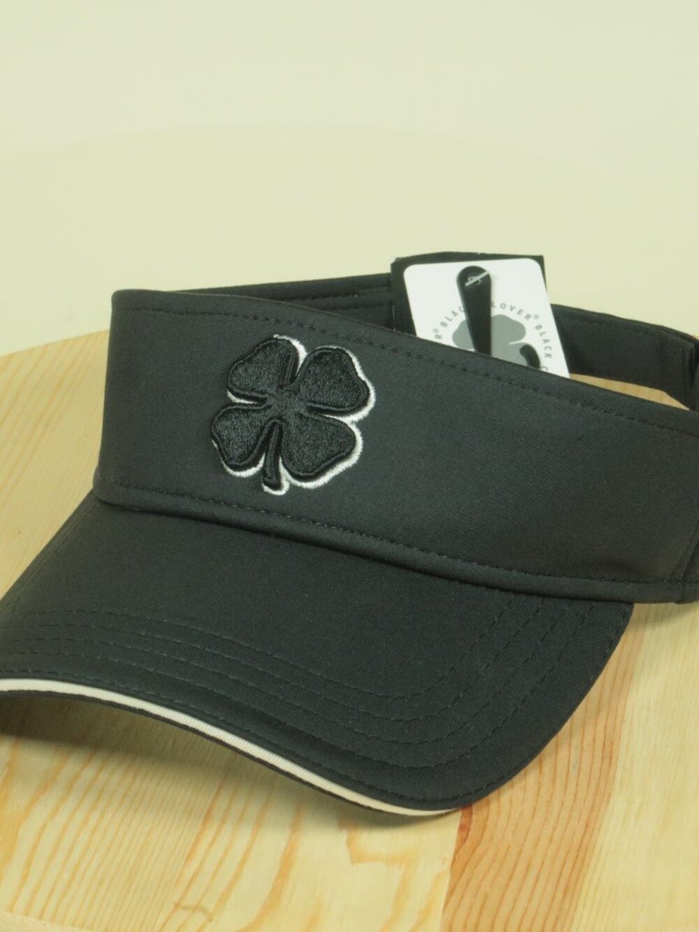 Black Clover Clear Visor 2 Golf Hat Mens Black Adjustable Stretch New